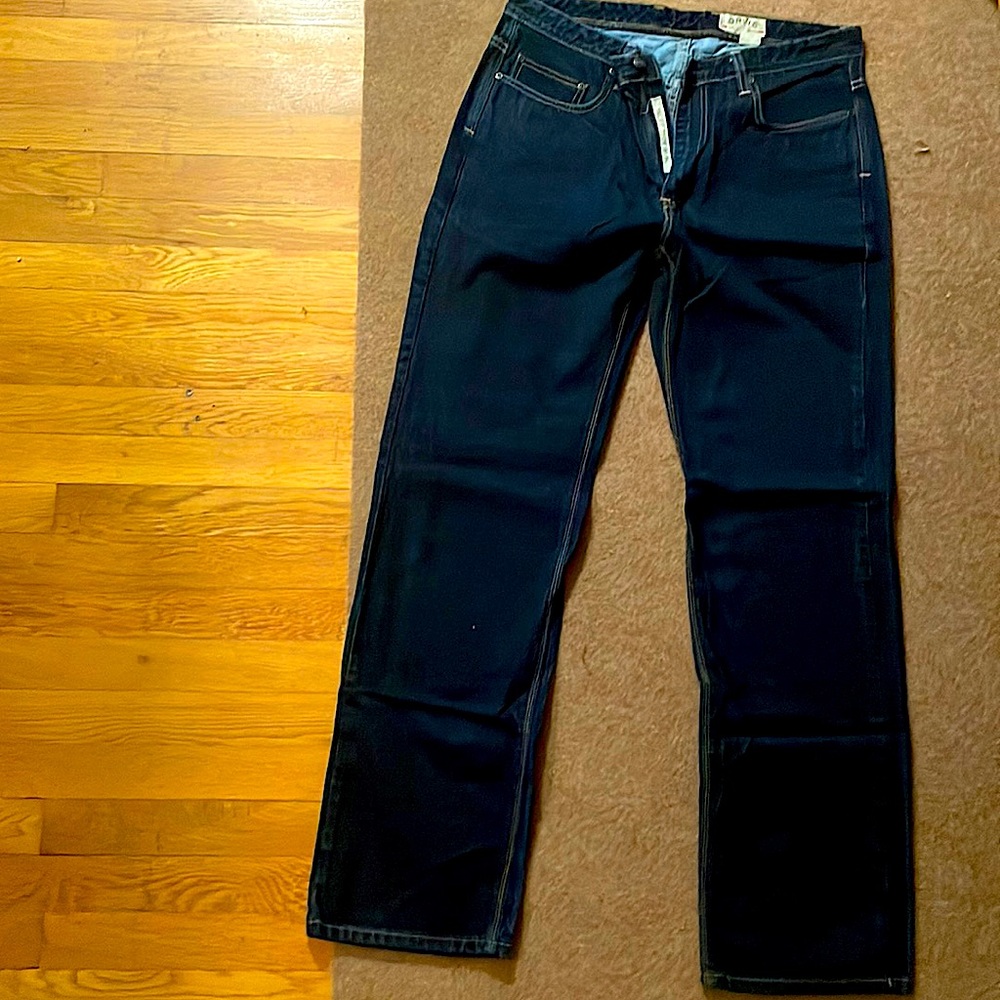 Mens Orvis 34x34 dark indigo jeans relaxed fit.  Like new.